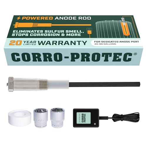 Corro-Protec 40-89 Gal Powered Anode Rod with Installation Kit