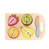 Learning Curve Amazon Exclusive Fruit Salad Prep Board Playset for Kids, Fruit Salad Puzzle