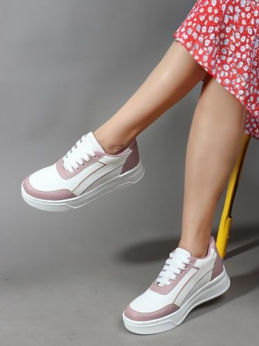 Image of Lightweight Walking Shoes Casual Lace-Up Sneaker for Women /Girls