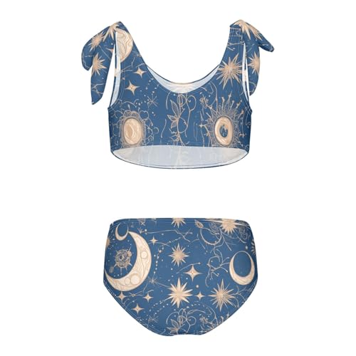 KLL Mandala Moon Sun Zodiac Girls' 2 Piecing Bikini Sets Beach Swimsuits Swimwear Cute Shoulder Strap2