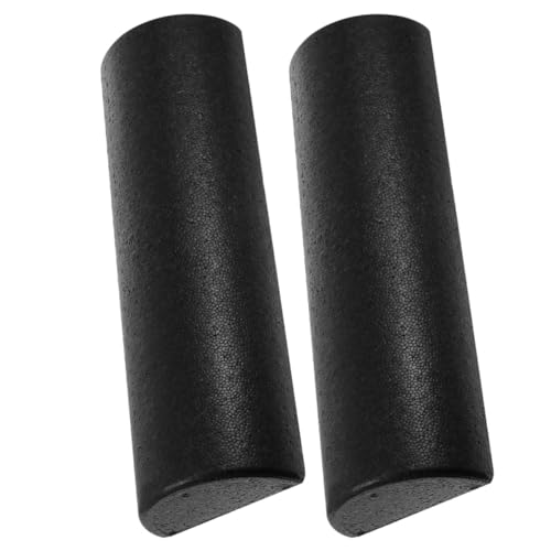 Rodillos de espuma para fitness Abaodam, par de rodillos semicirculares de EPP de 45 cm para alivio muscular y ejercicios de pilates, entrenador de estabilidad negro para espalda, cuello y piernas miniatura 1