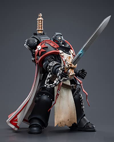 Pipigirl Joytoy × Warhammer 40K Genuine License 1/18 Soldier, Black Templars Primaris Sword Brethren, 4Inch Army Military Extreme Warrior Models Action Figures Kits (Eberwulf) #TOP2