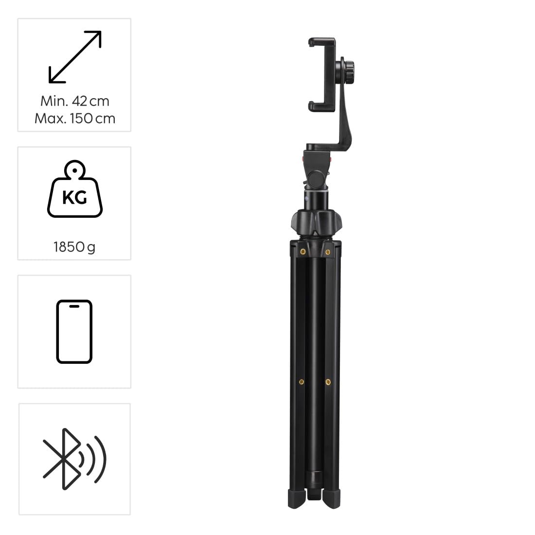 Treppiede Rotary Smartphone II 150, set con telecomando Bluetooth