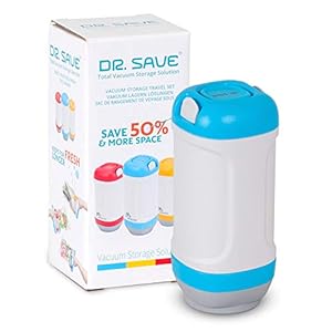 Dr. Save Vacuum Sealer Pump – Airtight, Preserves Leftovers, and Locks in Freshness, Saves Space – Cordless, Handheld…