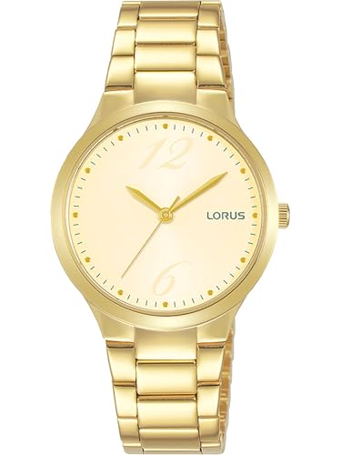 Orologio Lorus Lorus Orologio da polso da donna al quarzo casual bracciale e cassa in acciaio inox di colore oro display analogico bianco - RG208UX9