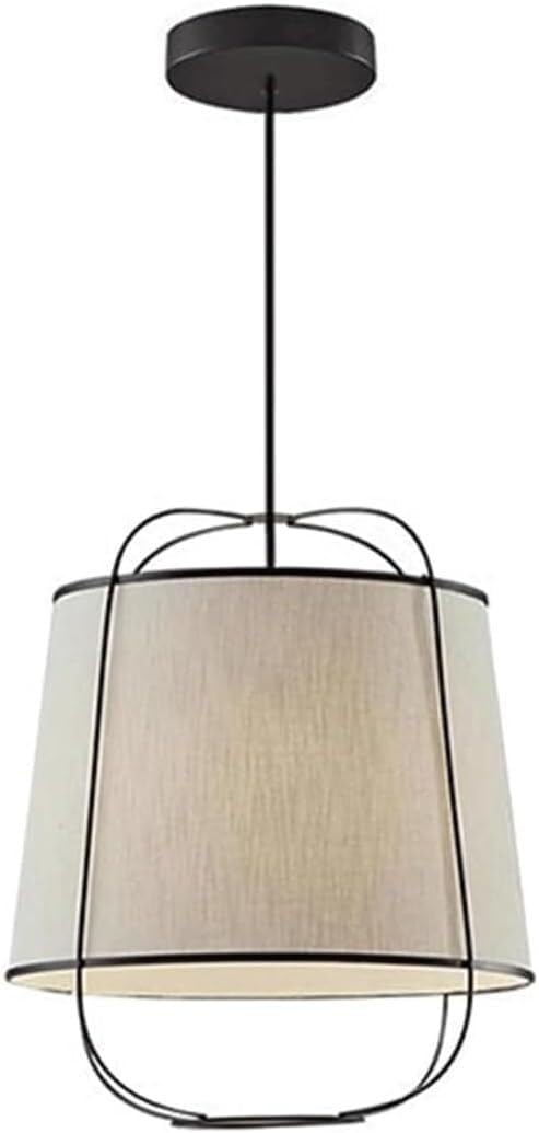 HYJAUSXB Simple Creative Fabric Chandelier,E27 Base Head Hanging Light,Simple Pendant Light,Indoor Adjustable Height Ceiling Light Fixture