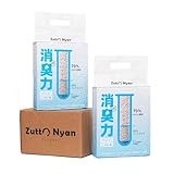Zutto Nyan猫砂 おから 固まる【消臭力MAX】ネコ砂 流せる システムトイレ対応 ４in1 おから ベントナイト STA消臭分子 海泡石 天然素材 真空パック 飛び散らない 室内 アパート2.3kg×2袋