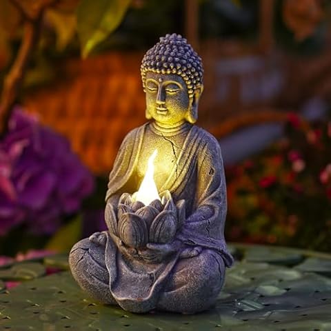 Solar Powered Zen Buddha Garden Light Cover