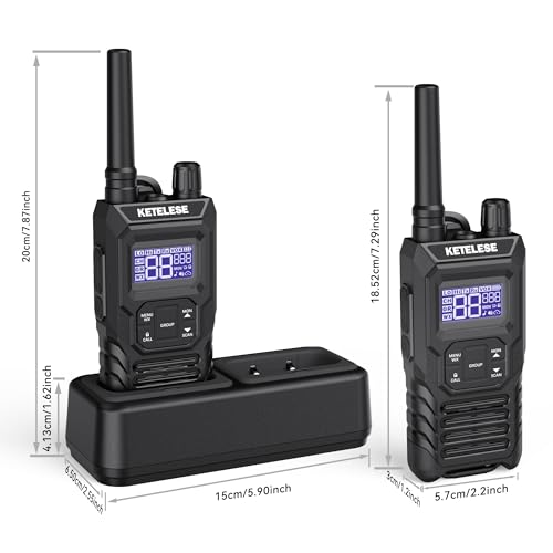 Ketelese T4 Walkie Talkies Long Range, IP67 Waterproof Two Way Radio - image 7