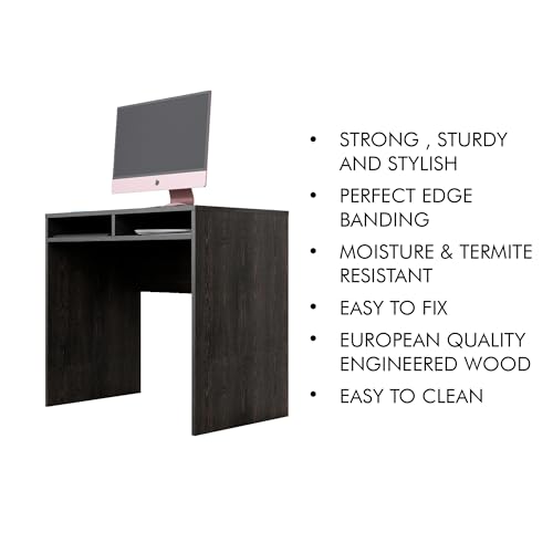 Image of Bniture Wooden Study Table for Home | Engineered Wood Laptop Study Table | Multi Purpose Office Desk for Laptop, Computer, Writing | Table for Study | Workstation Home & Office | Flower Wenge