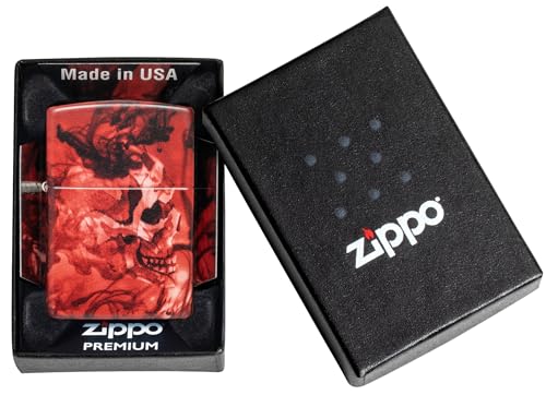 Zippo Spooky Skulls Encendedor de Bolsillo Mate miniatura 6