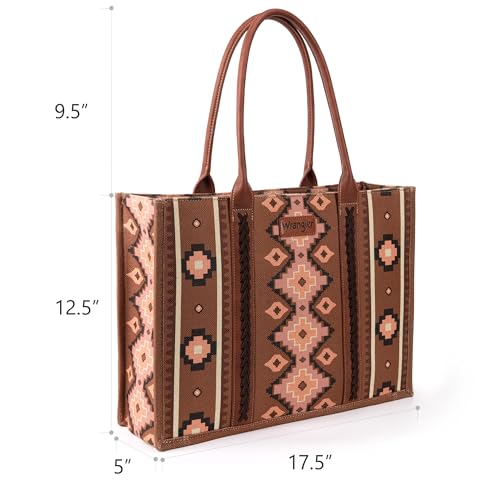 Image of Wrangler Tote Bag for Women Western Purse and Aztec Satchel Handbag