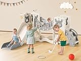 2. Matériel HDPE sûr et durable Notre ensemble de jeux de cour de récréation est fabriqué en polyéthylène haute densité ultra résistant. Il est inodore, non toxique et résiste aux sollicitations quotidiennes. Le sol robuste supporte jusqu'à 50 kg et assure ainsi aux petits un plaisir de jeu insouciant. Matériel de haute qualité et design unique : Cette glissière pour les tout-petits est fabriquée avec des matériaux sûrs et dotée d'une base stable et d'une surface lisse. Le compartiment de rangement au fond peut contenir des jouets pour enfants.