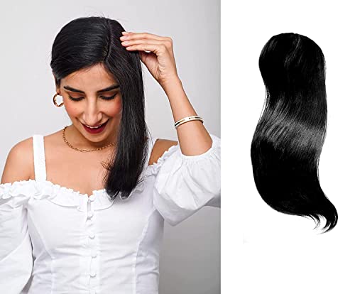 Image of Tressedup hair Closure /Toppers Straight Silky Synthetic Hairs Black for girls and women