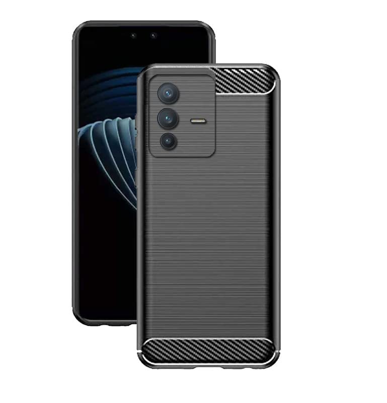 Image of Hybrid Carbon Fiber Back Case for Vivo V23 (Black)