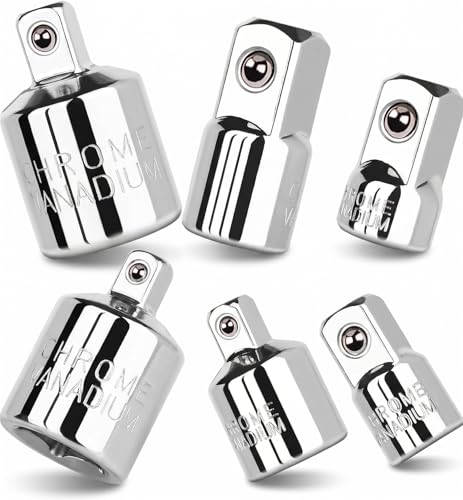 6 PCS Socket Adapter and Reducer Set, 1/4 to 3/8, 3/8 to...
