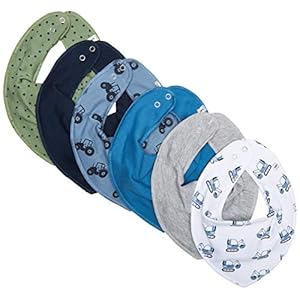 Care Baby Halstuch Dreieckstuch mit Druckknöpfen (6er Pack)