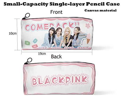 ZPPLD ZPPLD52 Blackpink Merchandise Ensemble Cadeau,Kpop Fans Gift Set,1 Taie d'oreiller Blackpink, 95pcs Autocollants, 1 Bracelet, Etui à Crayons en Toile, Broche,Blackpink Merch, 45 x 45 cm – vue 5
