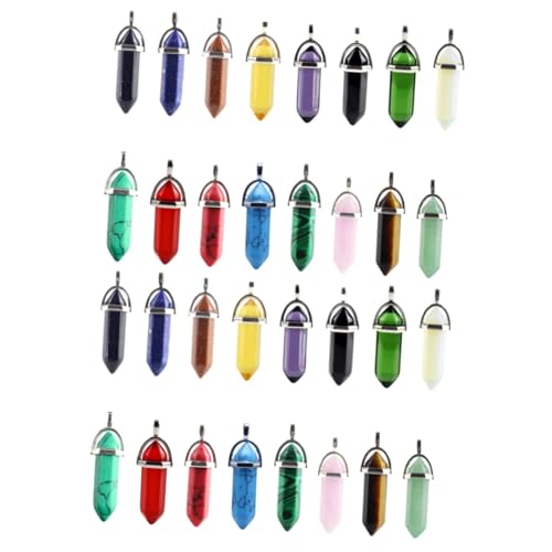 Collier pendentif pour femme aux cristaux étincelants et perles de gemme antique