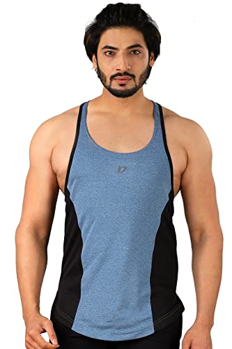 Image of DECISIVE Fitness Men's Round Neck Gym Y-Back Designer Vest