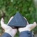 Heka Naturals Unpolished Shungite Pyramid Black Stone Crystal | 4 Inch - Desk Decor Shungite Stone for Home or Office - Chakra Stones, Healing Crystals, Meditation Pyramid