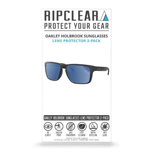 Ripclear for Oakley Holbrook Sunglass Protectors- Protect Your Glasses While you Wear them, USA Military Grade, 2 Pack