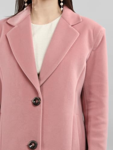 Image of PLAGG Women's Notched Lapel Long Overcoat