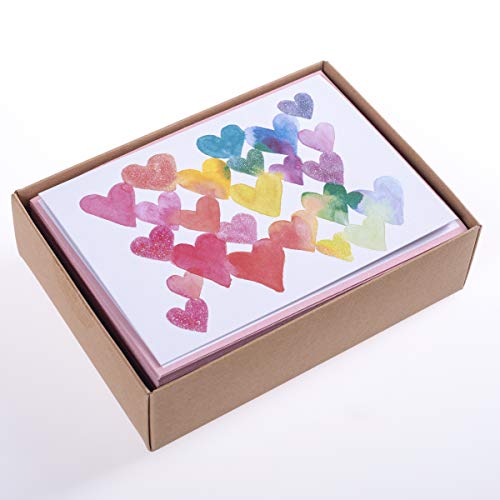 Image of Graphique Boxed Cards, Love in Color - Includes 16 Cards with Matching Envelopes and Storage Box, Cute Stationery Made on Durable Cardstock, Cards Measure 3.25 inch x 4.75 inch
