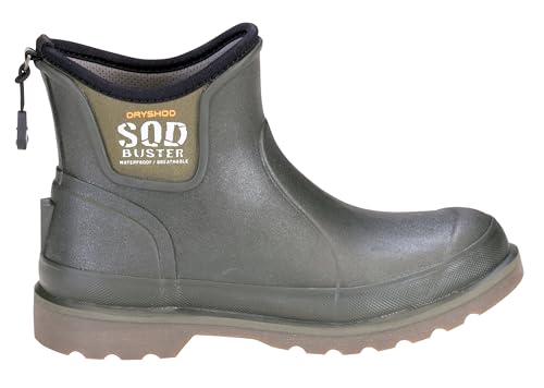 Dryshod Women's Sod Buster Garden Ankle Work Boots | Waterproof | Moisture Wicking |Moss | Size 8