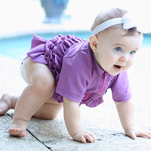 SwimZip-Baby-Rash-Guard-Set-Girl-Short-Sleeve-2-Piece-Swimsuit-with-SPF