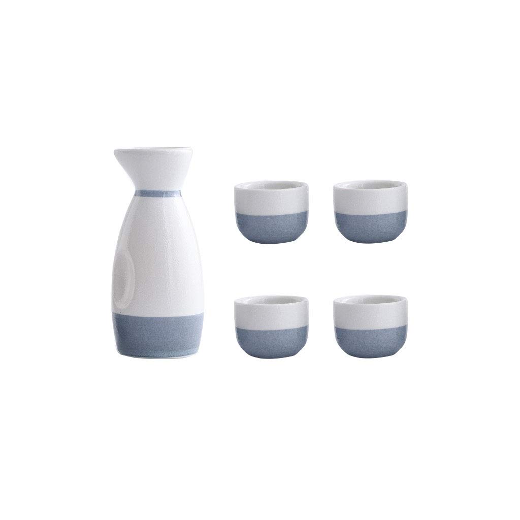 Service à Saké 3 pièces Ensemble / 5 pièces Ensemble de sake rétro tasse Japonais Séke Japonais Création de céramique Coupe Coupe froide / chaude / Thé / Sake Coupe Japonaise SE savoir-part Stockage d