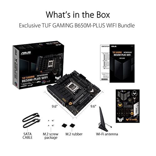 TUF GAMING B650M-PLUS WIFI Socket AM5 (LGA 1718) Ryzen 7000 mATX gaming scheda madre (14 stadi di alimentazione, supporto PCIe® 5.0 M.2, memoria DDR5, 2.5 Gb Ethernet, WiFi 6, supporto USB4® e - Scheda madre - Immagine 6
