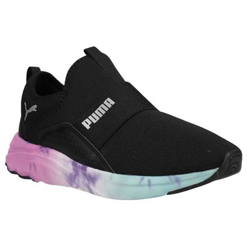 PUMA Softride Sophia Slipon Bleached Womens Sneaker BM US BlackSilver2