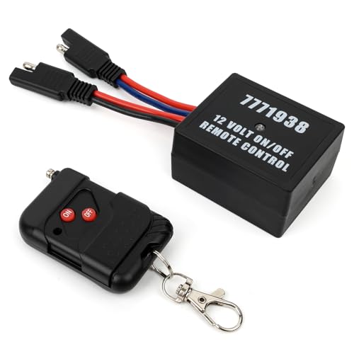 7771938 12 Volt On/Off Wireless Remote Control Switch Sprayer Parts Remote Relay for 12 Volt 20A Pump Sprayer for Agricultural Pump 250 Feet Range Waterproof Switch with Keychain Clip and Antenna