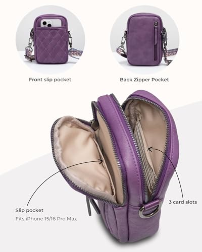 Alldaily Small Crossbody Bag for Women Vegan Leather Phone Purse with Card Slots3