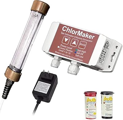 ControlOMatic ChlorMaker Saltwater Chlorine Generation System for Spas and Hot Tubs Up to 2,000 Gallons, Converts Any Spa to Saltwater System