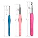 BCMRUN Crochet Hooks Set,14 PCS 2mm(B)-10mm(N) Ergonomic Soft Grip Handles Yarn Knitting Needles Kit with Case for Arthritic Hands, Extra Long  Knit Needles, Best Gift for Women