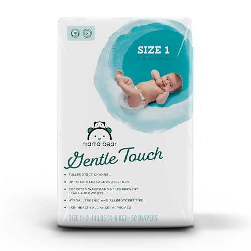 Product Image of the Amazon Brand - Mama Bear Gentle Touch Diapers, Size 1, 50 Count