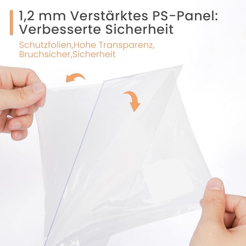 upsimples 1 Stück Alu-Rahmen Bilderrahmen A4 Schwarz, Foto 15.3x20.3cm mit Passepartout oder A4 (21x29.7cm) ohne, Wandbilder-Rahmen Metall mit Acrylglas