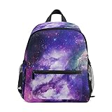 JUYONSEN Sac à dos pour enfant avec boucle amovible Motif espace Violet