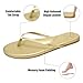 INMINPIN Flat Flip Flops with Arch Support for Women - Memory Foam Flats Summer Sandals 2025 - Ultra Comfort Vegan Leather Thong Sandals Summer Beach Slide,Champagne Gold,10 Women