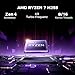 Tivique Gaming Laptop,Ryzen 7 H255,Bis zu 4,9 GHz,16GB Ram DDR5 4800MHz 512GB SSD,16 Zoll FHD Display Laptops,Gaming Notebook mit beleuchteter Tastatur,WiFi-6,Metallgehäuse