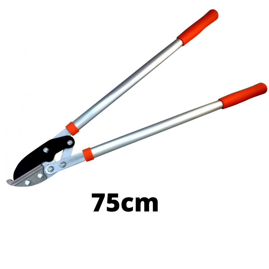 Podadera de dos manos 75cm. Cizalla con yunque ideal para ramas secas y duras. Cortes suaves y limpios 40mm Antiadherente, Sujeción segura. Contracuchilla en forma de gancho