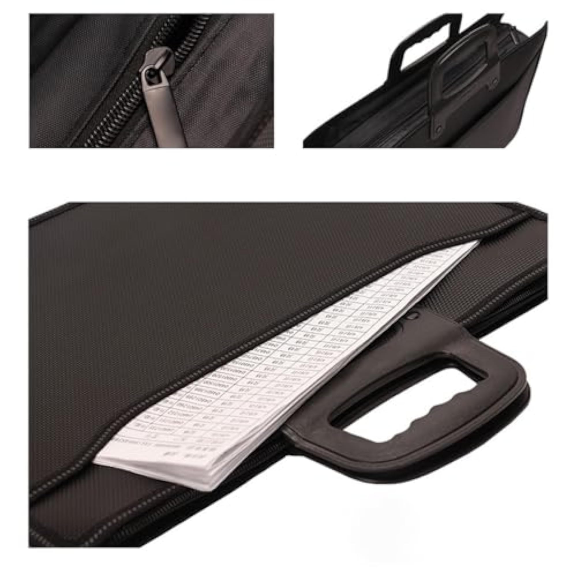 Business Briefcase with Zipper, Water Resistant