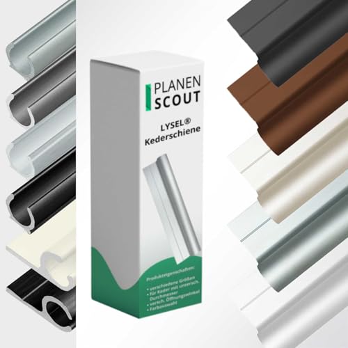 LYSEL Kederschiene Kederleiste weiß 45 Nut 10mm Öffnungsbreite 3 7mm für Keder 5-9mm L: 1m