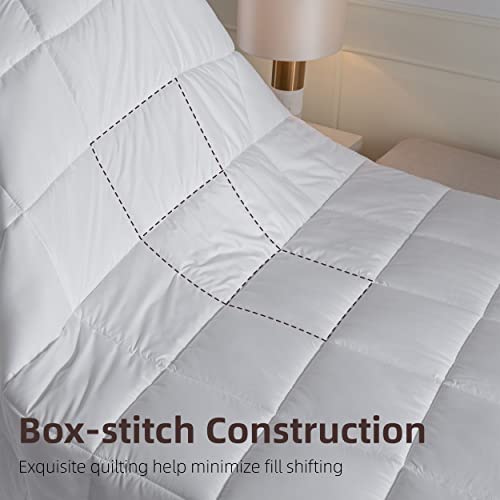 Ousidan Down Alternative Comforter Queen Size All Season Duvet Insert With Corner Tabs, Soft Microfiber Cover Bedding White Comforter,90X90Inches #TOP5