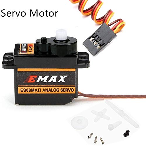 ICQUANZX Servo Motor，ES08A II Mini Gear Analog Servo Shockproof Stable Machine Compatible