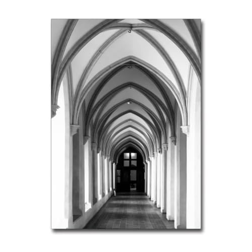 Affiche murale toile noire blanche grise déco salon minimaliste 70x90