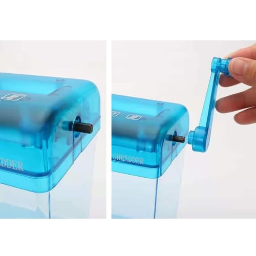 CIMERAC Mini triturador manual, cortador de papel de mão portátil de escritório para papel/notas/not