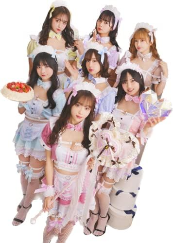 [Malymoon] メイド服 ハーネス ウェイトレス 衣装 ハロウィン コスプレ パステル イエロー パープル ベージュ アイドル 8点セット 9582 詳細画像1